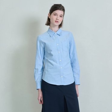 BCBG 컬러 옥스포드 블라우스 B4S2B420