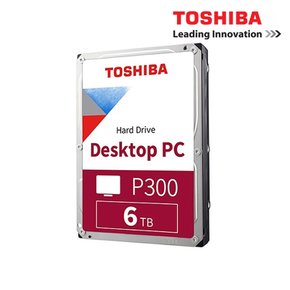 -공식- Toshiba 6TB HDD P300 HDWD260 데스크탑용 하드디스크 (5,400RPM/128MB/SMR)