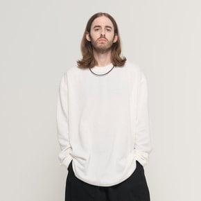 ROUND OVERS FIT LONG KNIT SLEEVE (WHITE)