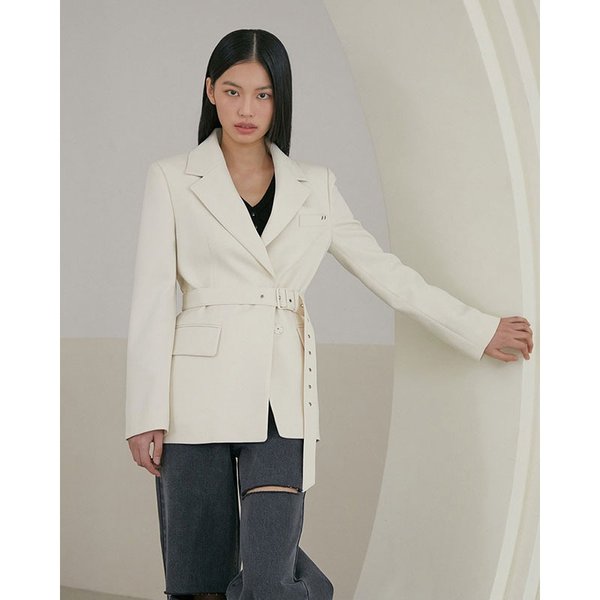 [시흥점] 여성  아일렛 벨트 포인트 테일러드자켓  (ES1WJ761)