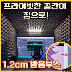 워크포트 간편한 1인용 조립식 이동식부스 방음부스 녹음 미니 간이 접이식 흡음재 그린 1개