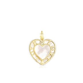 토스 18K 팬던트/115304020/TOUS heart of gold and mother of pearl Valentine