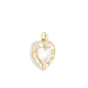 토스 18K 팬던트/115304020/TOUS heart of gold and mother of pearl Valentine