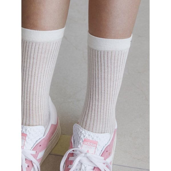 시스루 리브드 양말 SC8087 3컬러