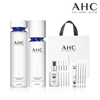 AHC [정상가 56,000원]프로샷 히알루로 딥볼륨 에센스130ml+에멀젼100ml+아이크림1mlx5매+세럼1ml5매