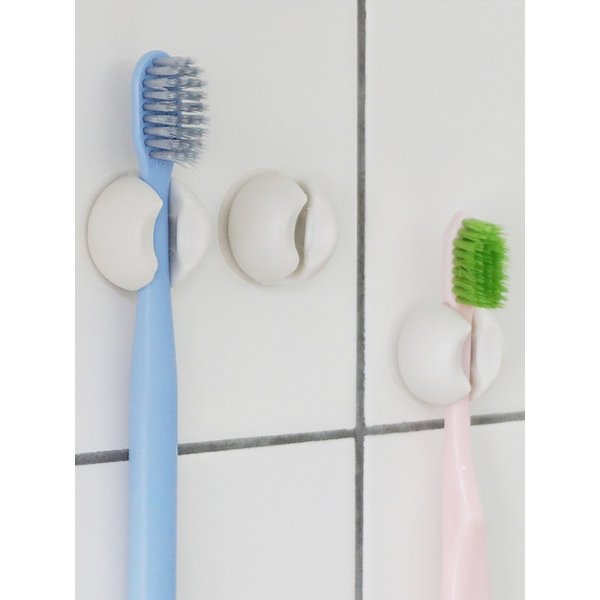 벽걸이 원형 무타공  칫솔걸이 꽃이