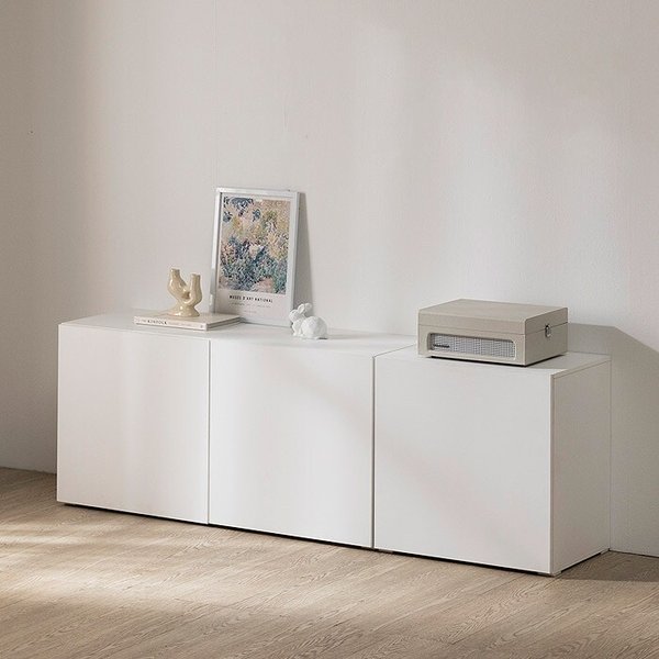 화이트 플로어 거실장TV다이+수납+사이드보드 180cm TP923
