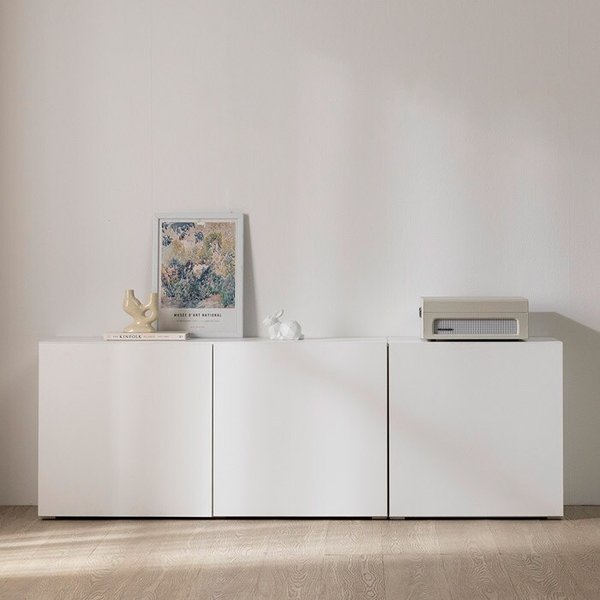 화이트 플로어 거실장TV다이+수납+사이드보드 180cm TP923
