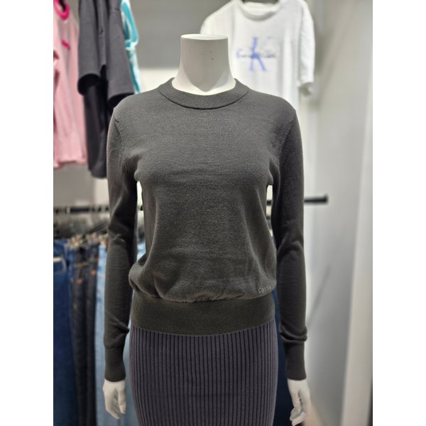 [파주점] [캘빈클라인진]여성 L/S 엑스트라 파인 메리노 울 스웨터 44D370G-BAC