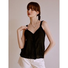 Kitten sleeveless blouse (black)