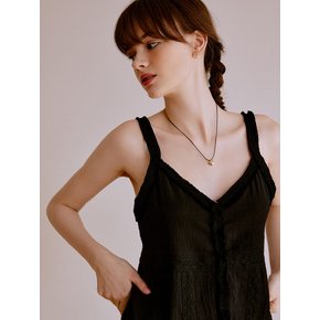 Kitten sleeveless blouse (black)