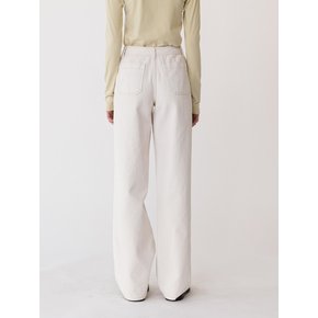 cotton straight pants (cream)