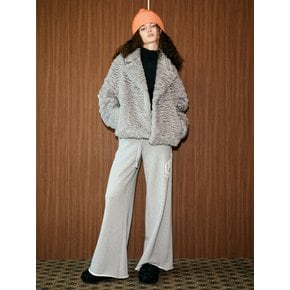 Wave Faux Fur Jacket - Grey