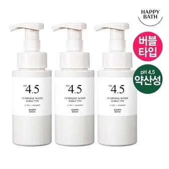 해피바스 PH4.5 약산성 쑥 버블 여성청결제 250g*3입