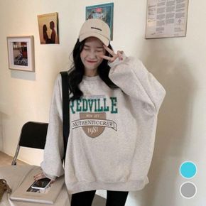 알파벳 레터링 와이드핏 스웻셔츠 걸 보아스탠다드 맨투맨티