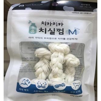 제이큐 치카치카 우유 치실껌 반려견 애견 도그 M 3P 45g