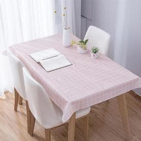 테이블보 PEVA 매트 137x90cm 식탁보 방수 체크
