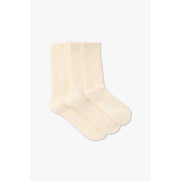 [ROTOTO] 코튼 블렌드 립 삭스 3PACK 4715319102000