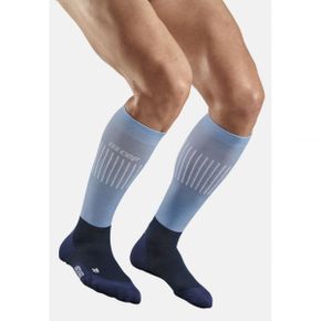 4194336 CEP COMPRESSION SKIING ULTRALIGHT - MADE IN GERMANY Sports socks light blue