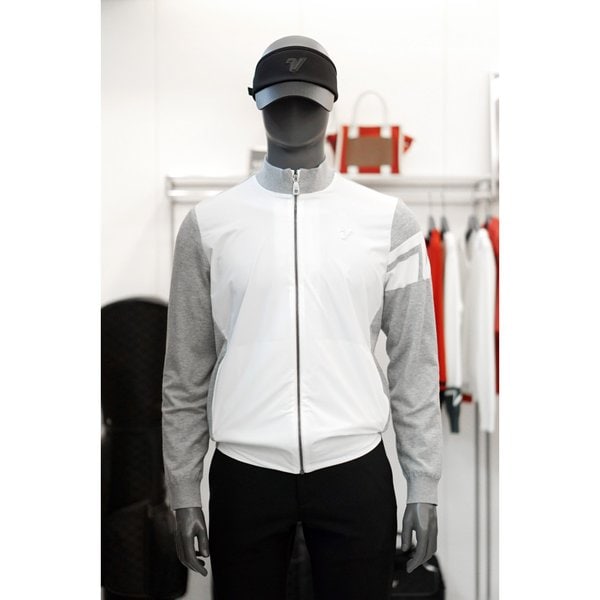 [여주점] 골프웨어 남성 골프 탑밸류 남성 우븐 패치 방풍 가디건 SP991