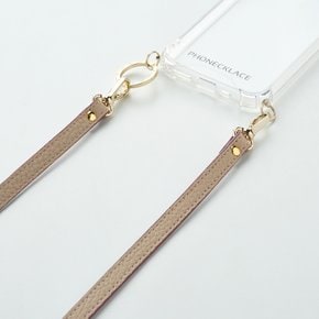 Beige/Burgandi Combl Leather Strap