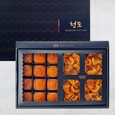 [명절전 주문마감, 9/19일 순차출고] 프리미엄 청도 반건시 말랭이 혼합 선물세트 1.1kg (아이스박스) / 반건시 12입, 말랭이 100g*4