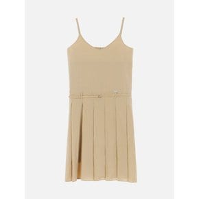 ROSIE PLEATS MINI DRESS_2COLORS_BEIGE