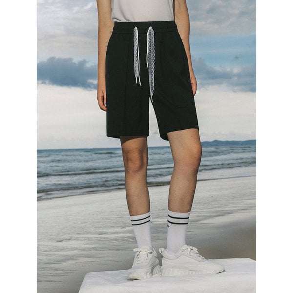 Lace String Half Pants (Black)