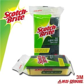 (3M 스카치브라이트) 스폰지양면 수세미(소)SL-86 1개