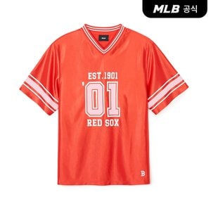 MLB [코리아공식] 바시티 스포츠 브이넥 반팔 티셔츠 (Rd)