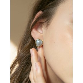 heart pearl earrings (4colors)