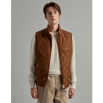 닥스 [23FW] [하이랜더] [Imported Fabric] 브라운 퀼팅 베스트 DMJU3D103W2