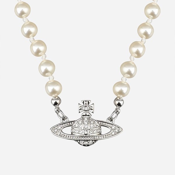 [시흥점] [비비안 웨스트우드]6S 63010100 P104 미니 바스 릴리프 펄 목걸이 실버