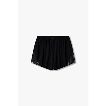 EMPORIO ARMANI 여성 레이스 슬릿 레이온 파자마 쇼츠 (0825131504)