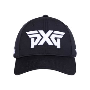 언스트럭처드 6패널 크라운 골프 볼캡 블랙 H-22PXG000007-BLK