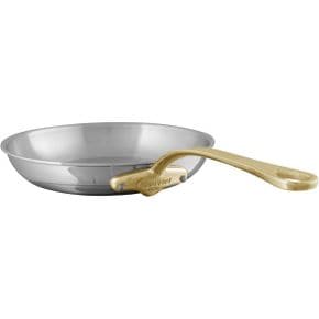 영국 모비엘 냄비 Mauviel MCook B 5-Ply Polished 스테인리스 스틸 Frying Pan With Brass Hand