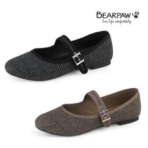 베어파우(BEARPAW) ZANNE 트위드  메리제인슈즈 2종택1 K1750PCW