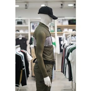 [여주점] 골프웨어 남성 골프 보더 패턴 카라 냉감 긴팔 티셔츠 MS422