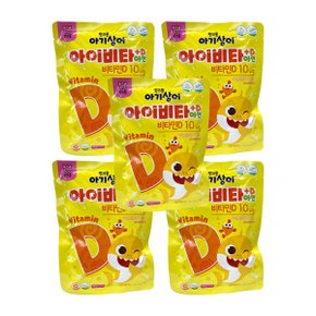 핑크퐁 아기상어 아이비타D  아연 40정 X 5개 어린이 유아 비타민