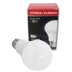 찐스토어 번개표 LED 전구 8W 주광색 or 전구색