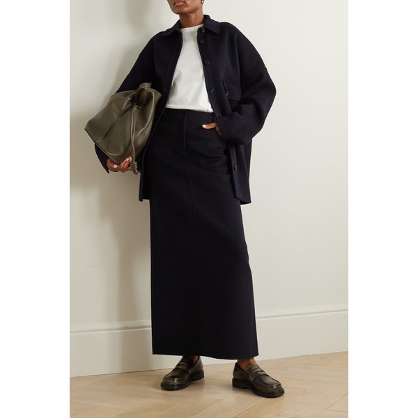 더프랭키샵 말보 울 혼방 맥시 스커트 네이비 1647597321470249