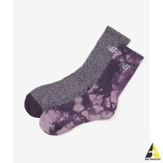 뉴발란스 NBGEEAG501 Tie Dye Midcalf Socks (2팩) (PURPLE)