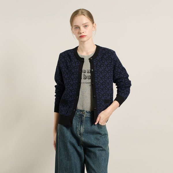 [여주점] 올앤선드리 하트 자카드 가디건 A5F8K120