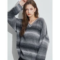 Gradation Overfit Knit [Black]