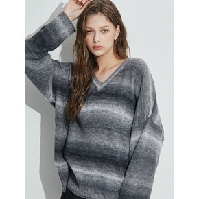 Gradation Overfit Knit [Black]