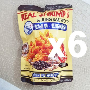 피쇼 [정새우] 베이크드갈릭&블랙페퍼 진짜새우 60g x6봉