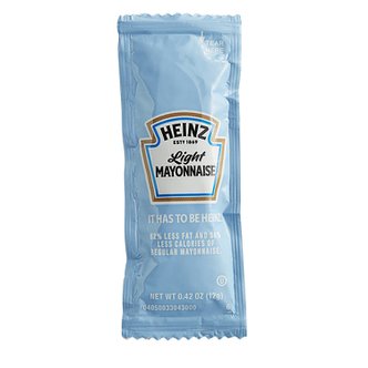 하인즈 [해외직구]하인즈 라이트 마요네즈 포켓 12g 200팩 Heinz Light Mayonnaise Portion Packets 0.42oz