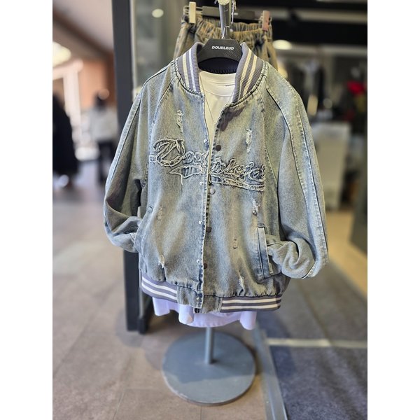 [시흥점] 26 워싱데님 아플리케 자수점퍼/JHZZ63204BL