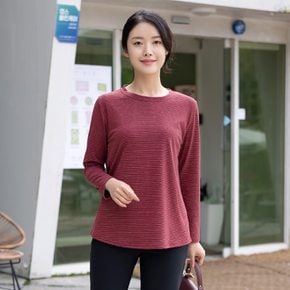 엄마옷 단가라 긴팔 라운드티셔츠 TS210023 중년여성의류/50대/60대/마담/빅사이즈