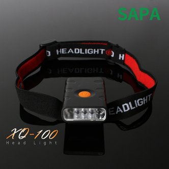 SAPA 싸파 3구 LED 헤드랜턴 XQ-100/후레쉬,랜턴,모자랜턴,수명이 길고,클립형으로 모자나 옷에 고정하여 사용,야간낚시,캠핑 필수품